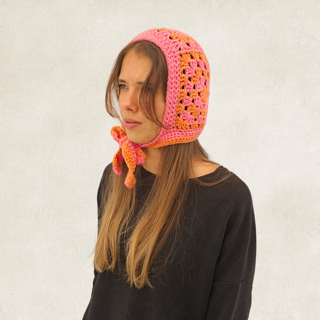 Cagoule à nouer en granny squares