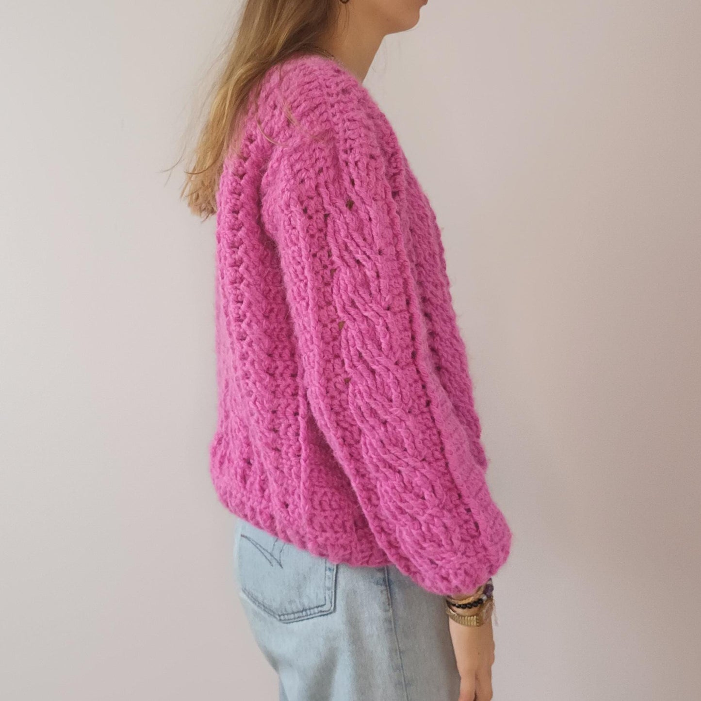 Modèle Crochet Pull torsadé – Patron PDF Crochet
