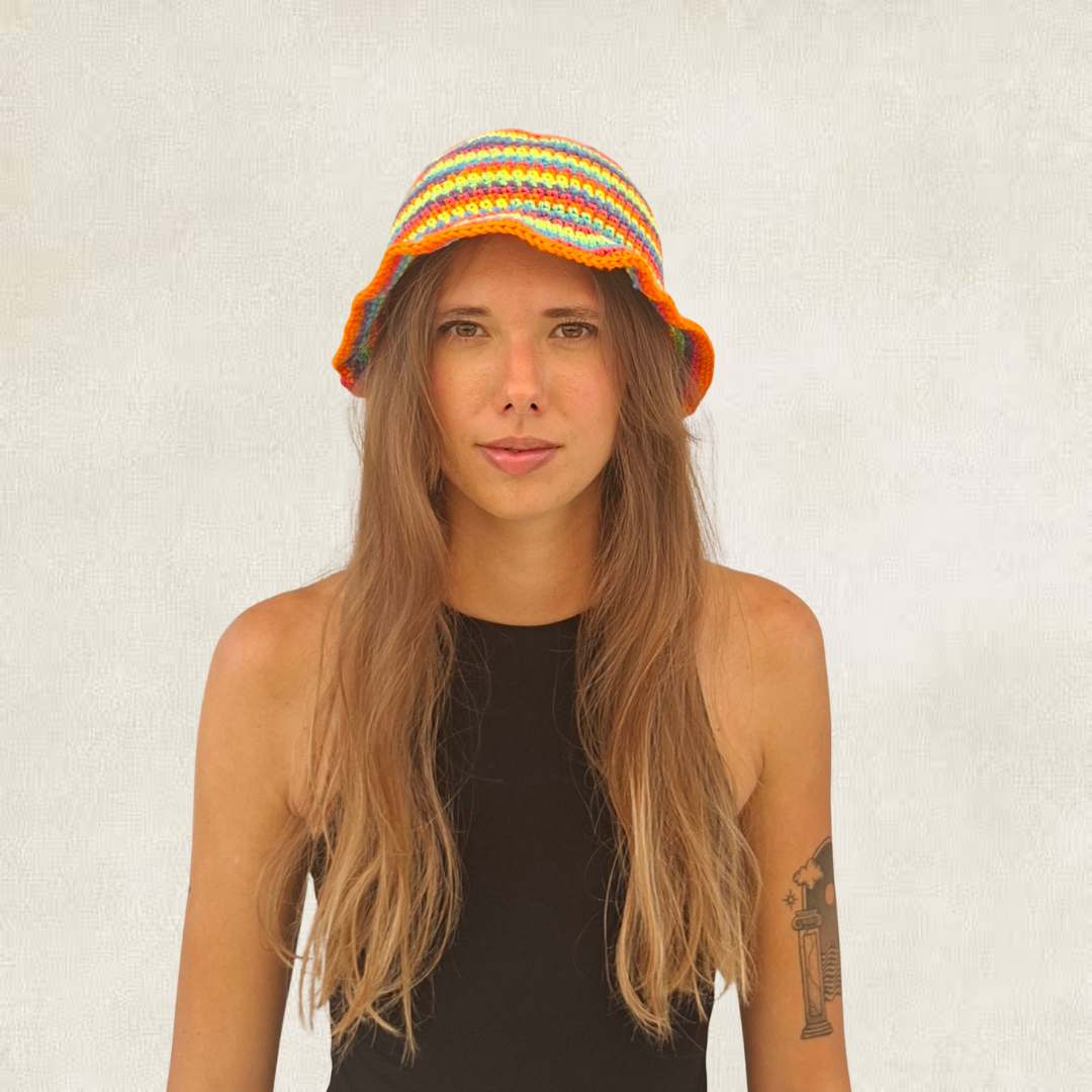 Bob rayé multicolore