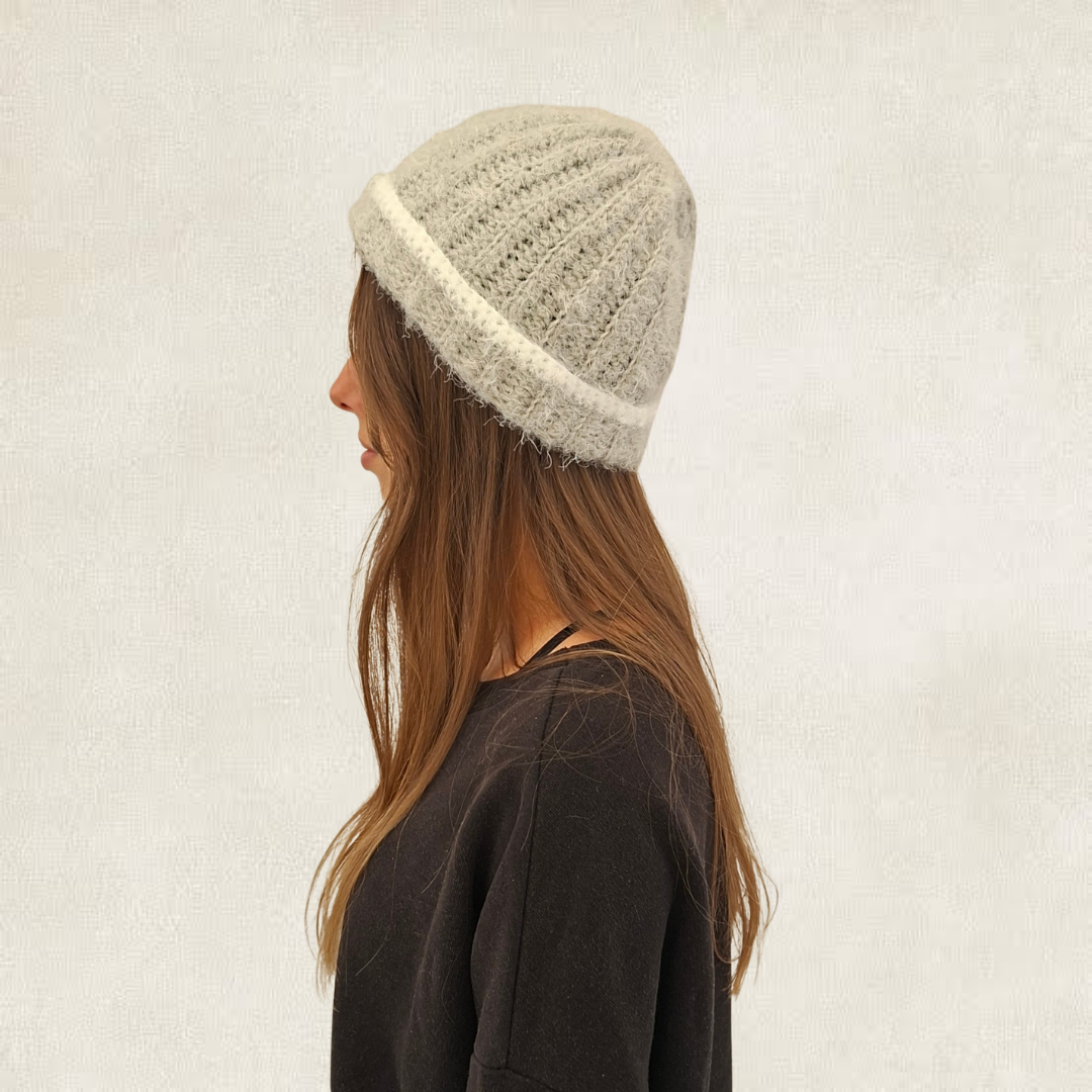 Crochet grey hat