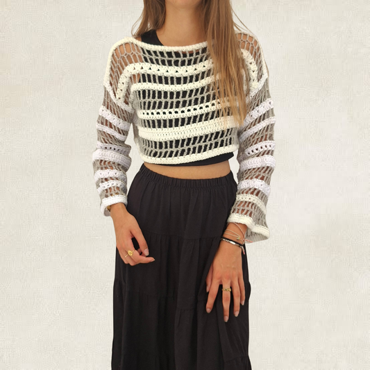 Crochet mesh top