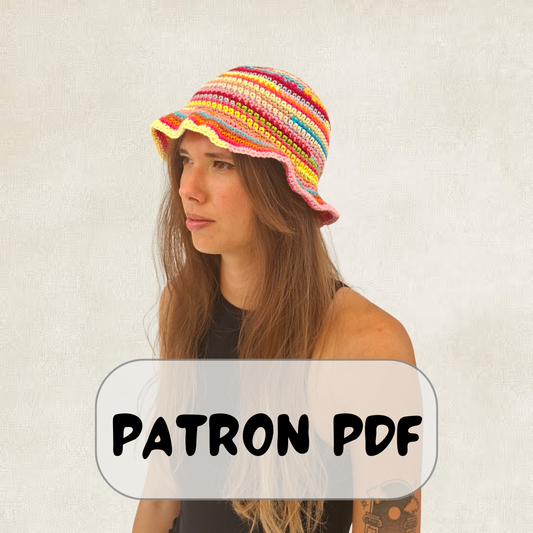 Multicolor Bob Crochet Pattern – Crochet Summer Hat PDF Pattern