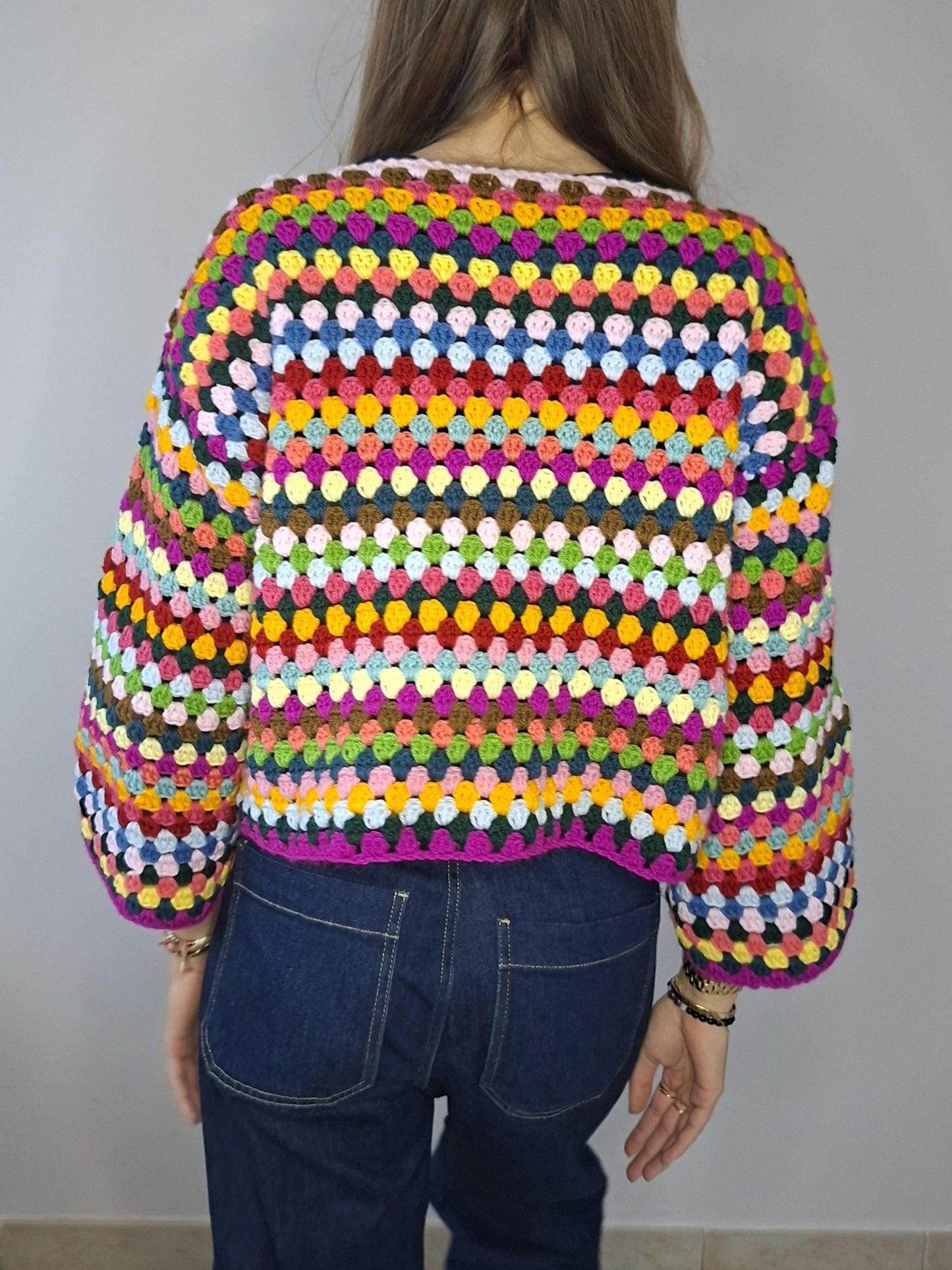 Multicolor Striped Crochet Sweater Pattern – PDF Crochet Pattern