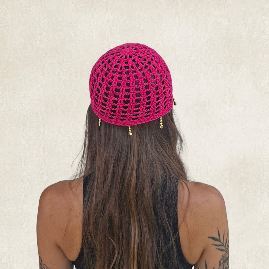 Knit beanie - pink