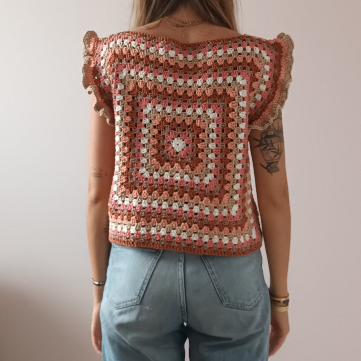 Modèle Crochet Haut d'été Granny squares – Patron PDF Crochet