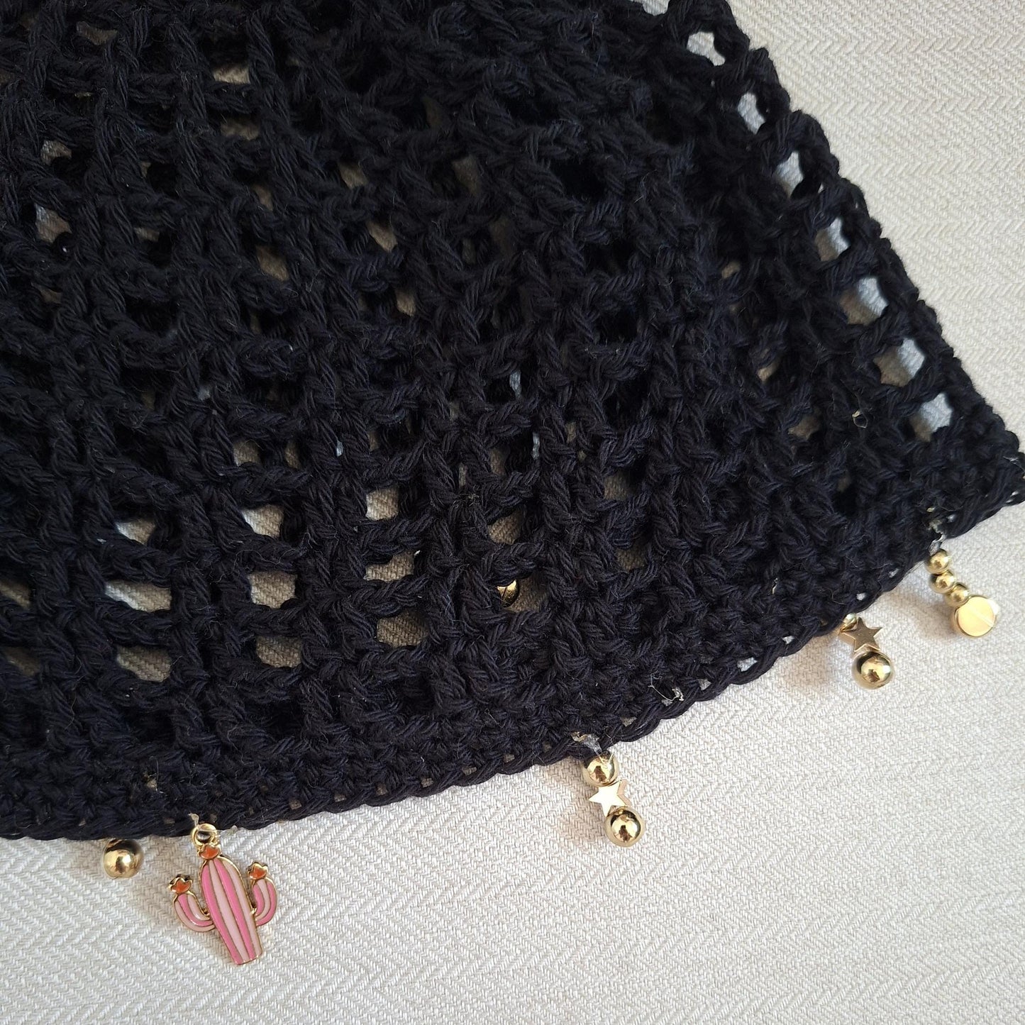 Bonnet en maille - noir