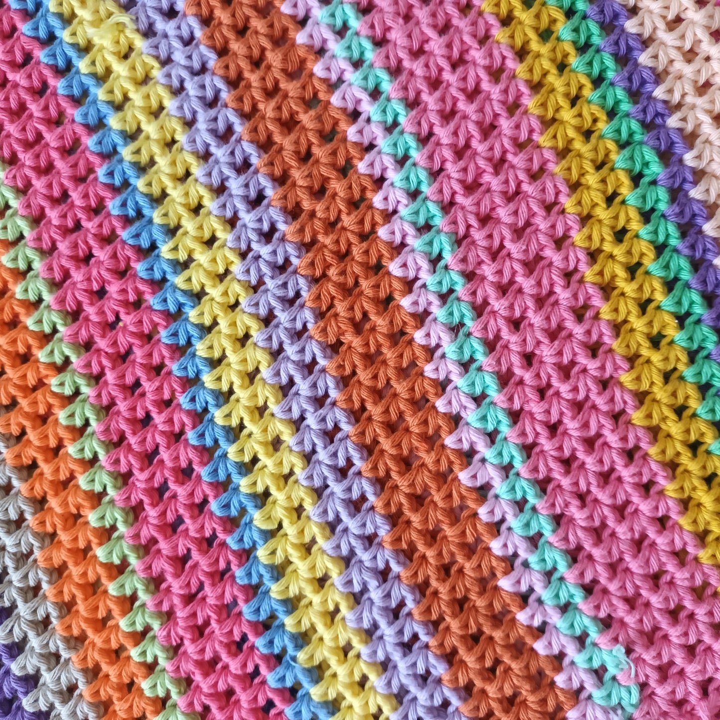 Crochet Pattern Long Multicolor Striped Dress – PDF Crochet Pattern
