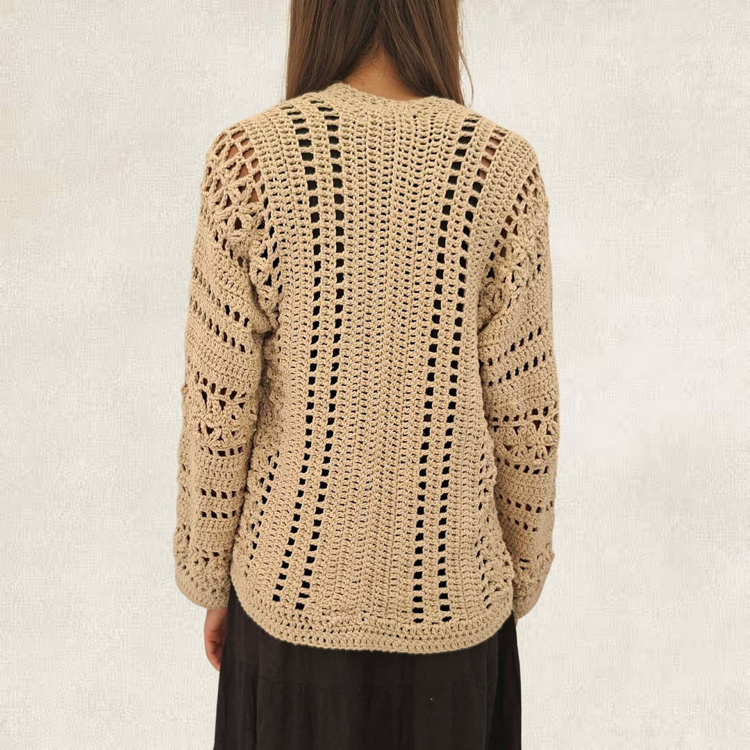 Beige crochet cardigan