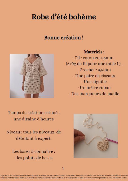 Crochet Pattern Bohemian Summer Dress – PDF Crochet Pattern
