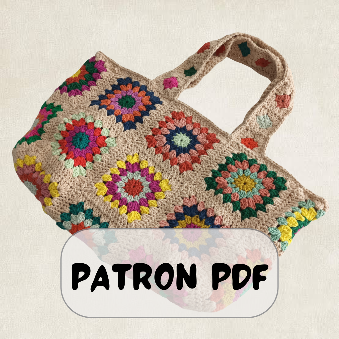 Modèle Crochet Sac en Granny squares – Patron PDF Crochet