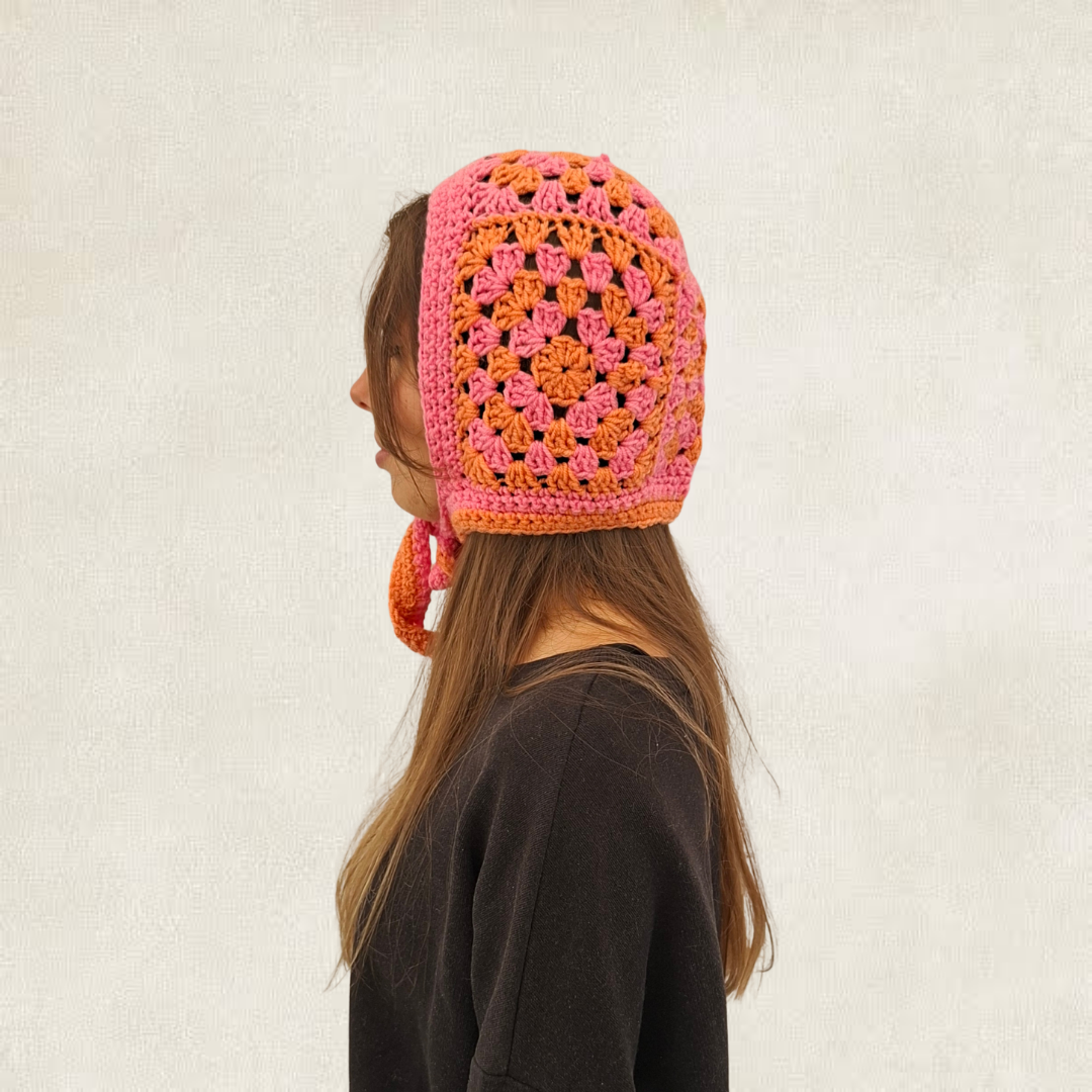Cagoule à nouer en granny squares
