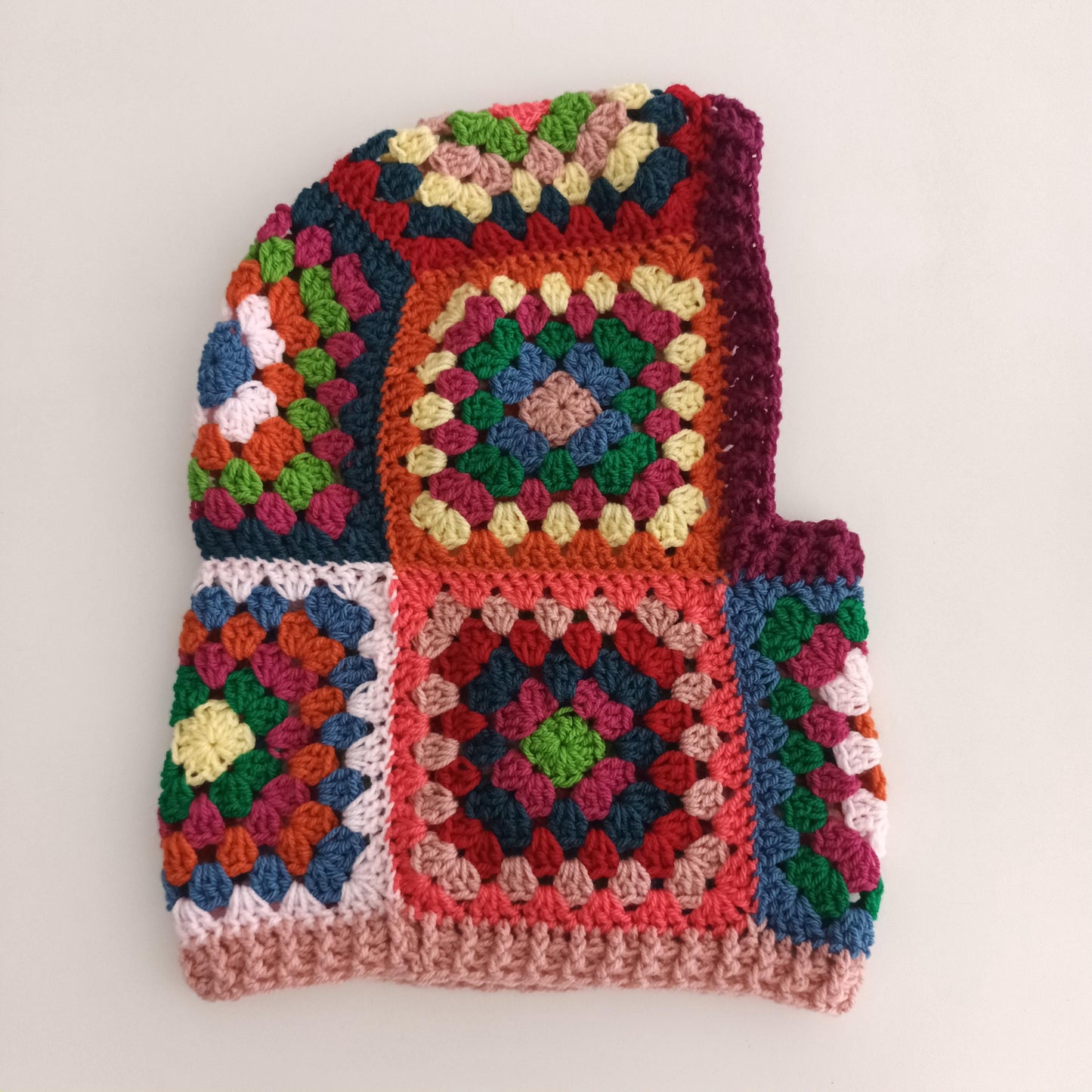 Crochet Pattern Multicolored Granny Square Balaclava – PDF Crochet Pattern