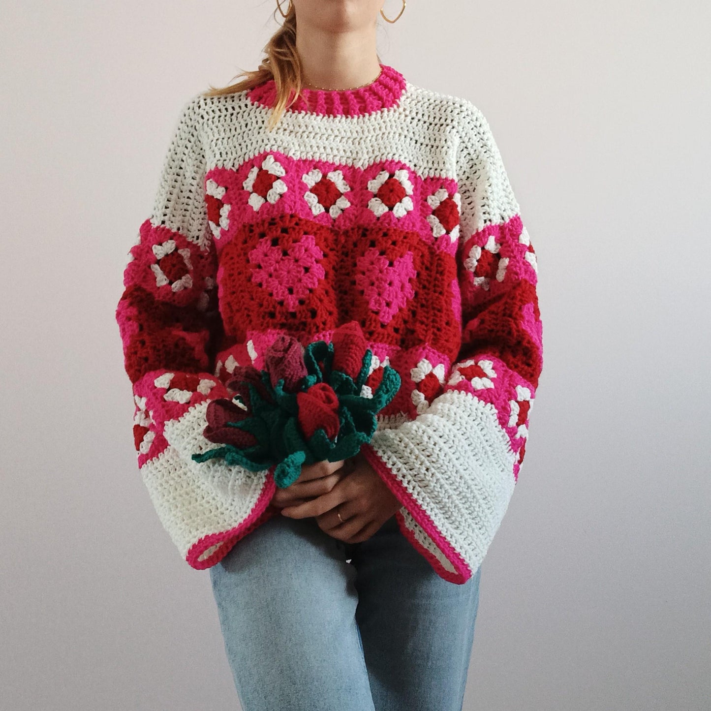 Crochet Pattern Granny Square Heart – PDF Crochet Pattern