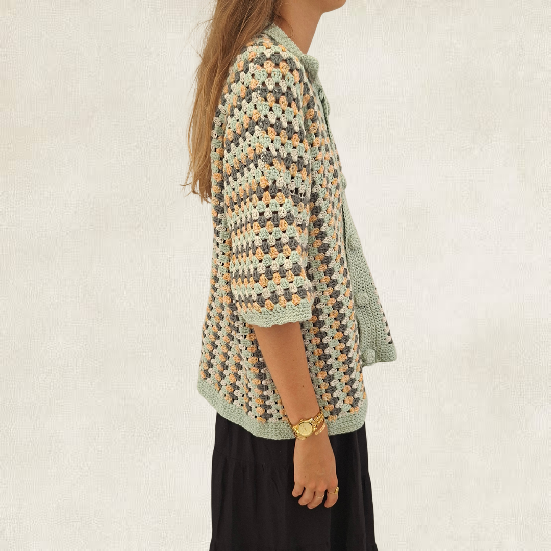 Chemise Homme rayé multicolore en crochet
