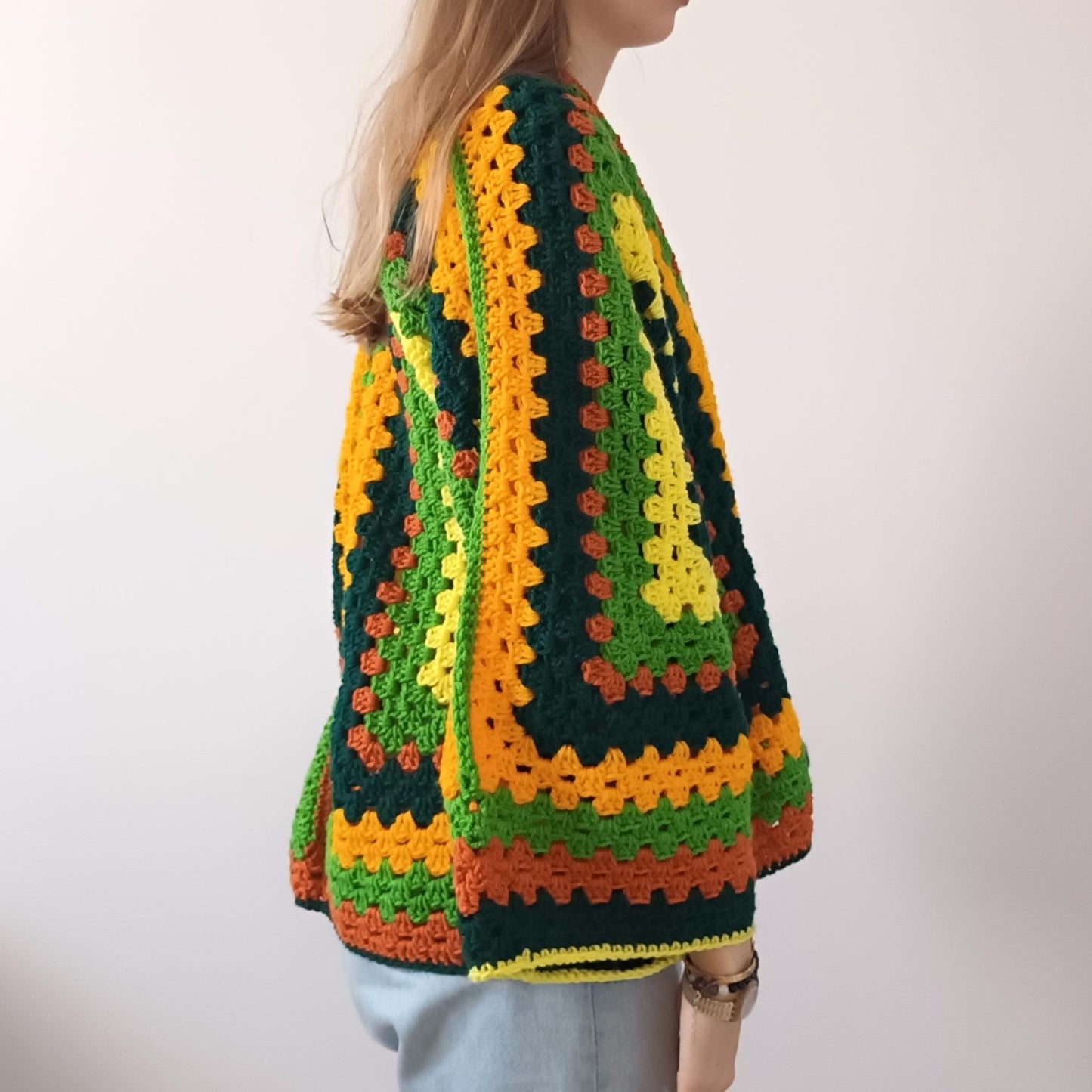 Modèle Crochet Cardigan hexagonal – Patron PDF Crochet
