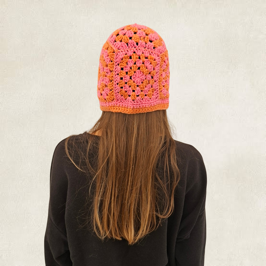 Cagoule à nouer en granny squares