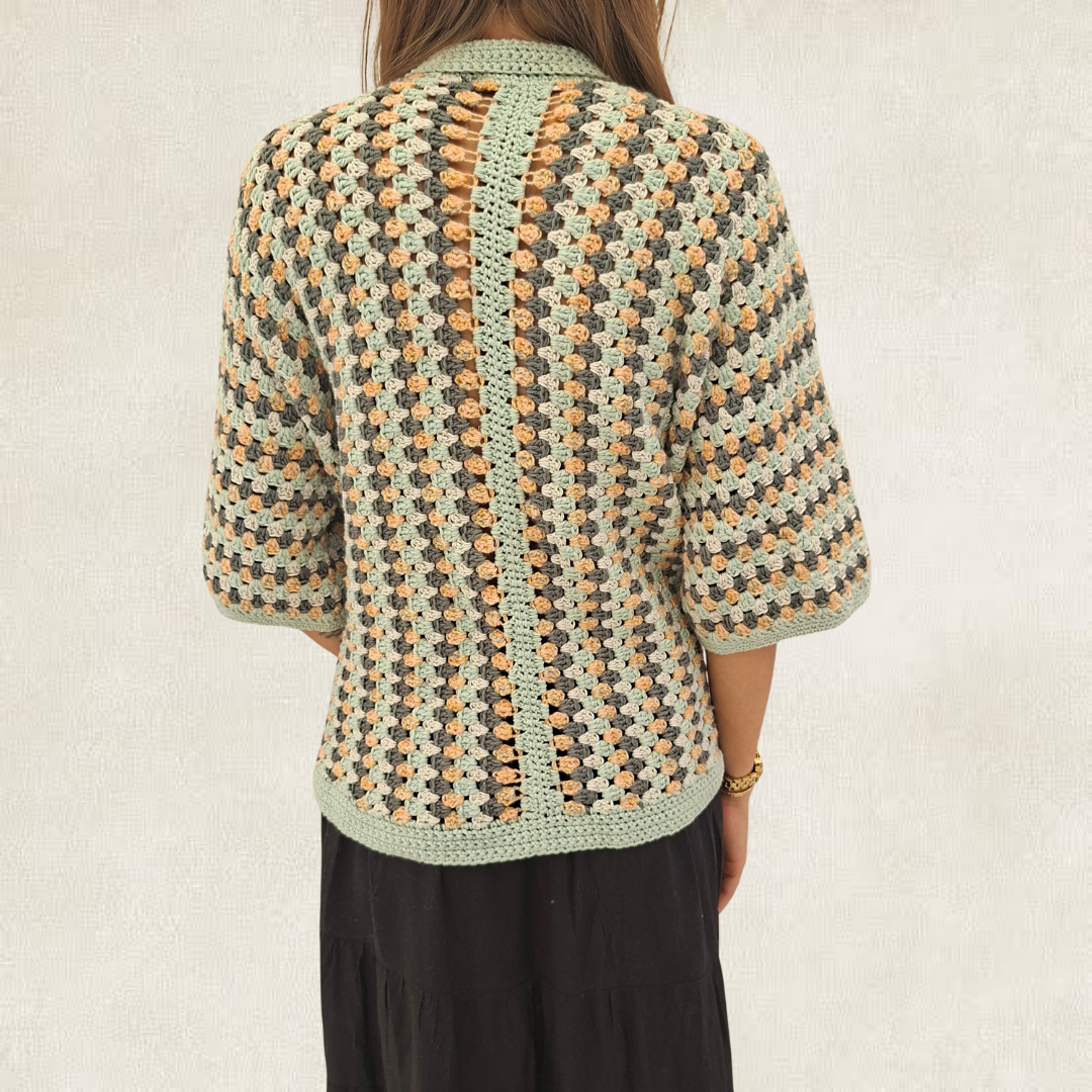 Chemise Homme rayé multicolore en crochet