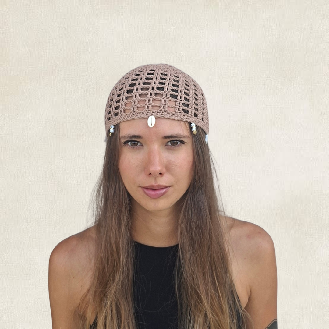 Knit hat - brown