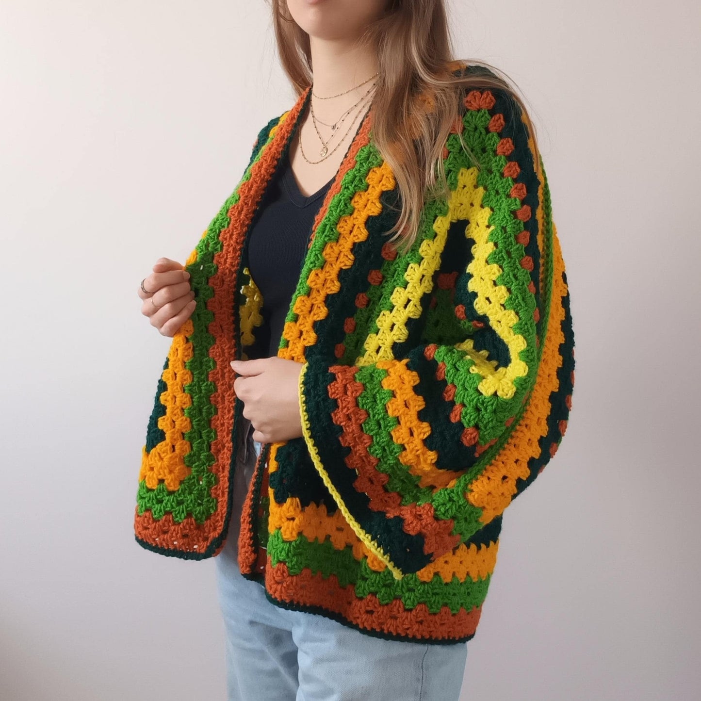 Modèle Crochet Cardigan hexagonal – Patron PDF Crochet