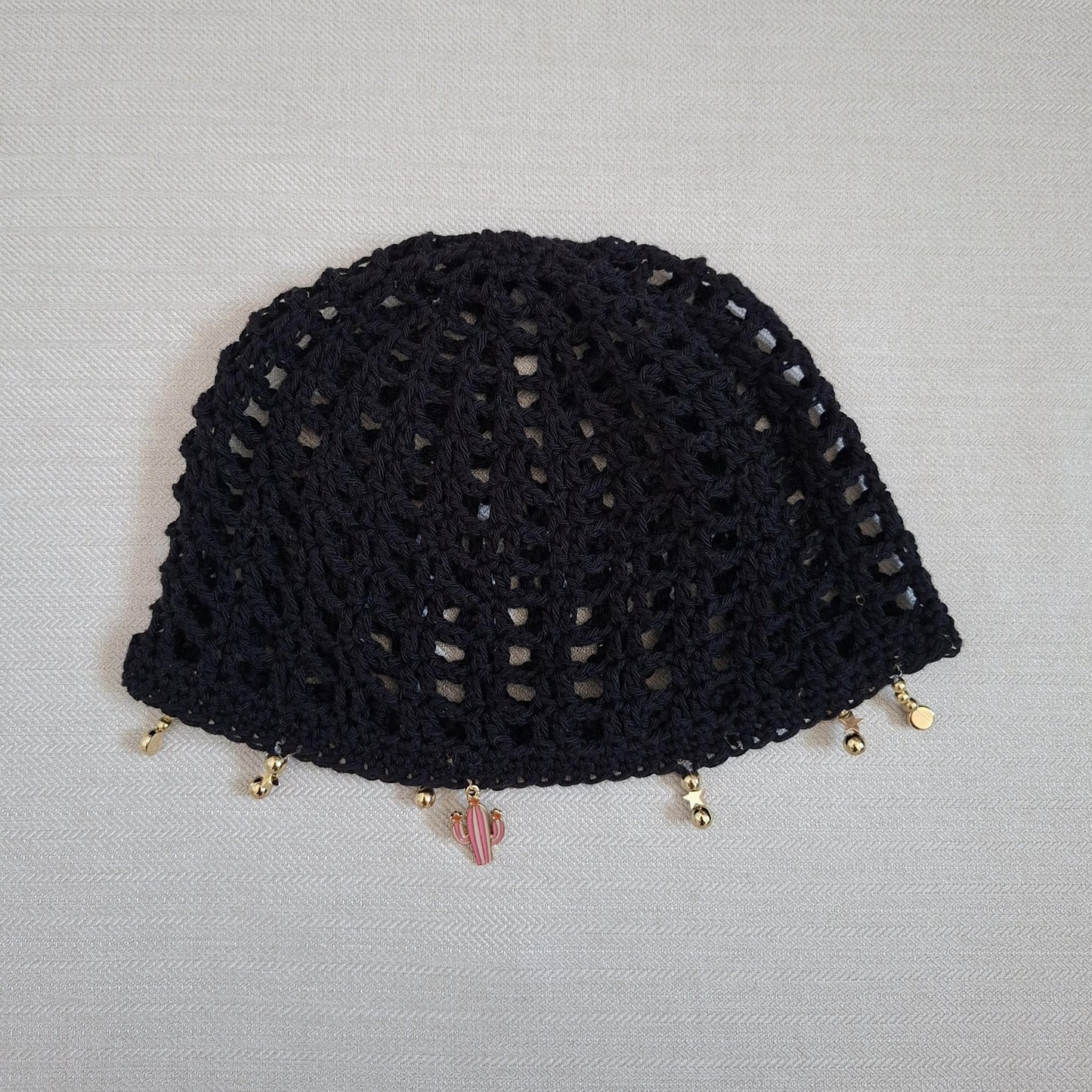 Bonnet en maille - noir